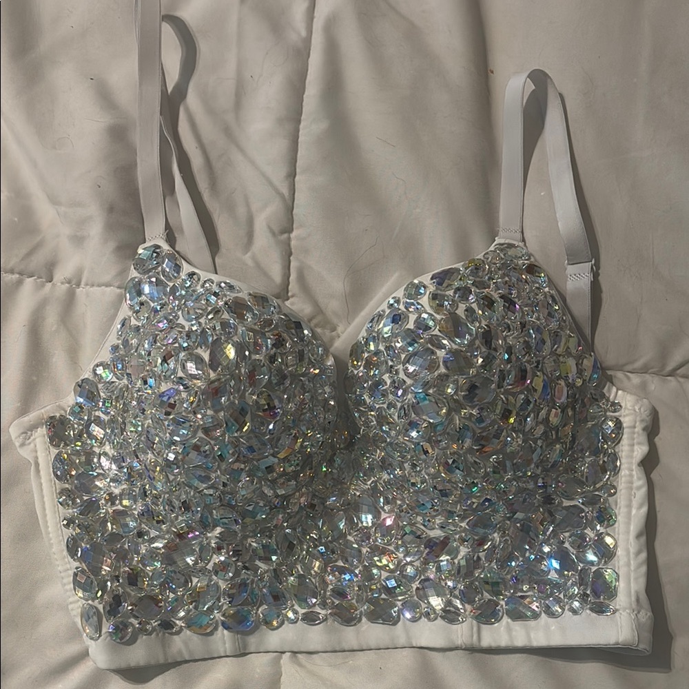 Sparkling Rhinestone Embellished Corset